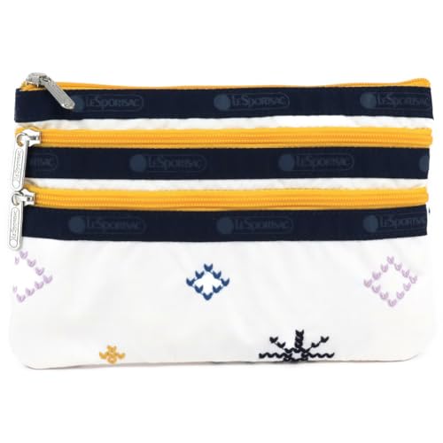 [���X�|�[�g�T�b�N] �|�[�` 7158 3 ZIP COSMETIC E951 FAIR ISLE IVORY EMB �A�C�{���[ [���s�A���i]