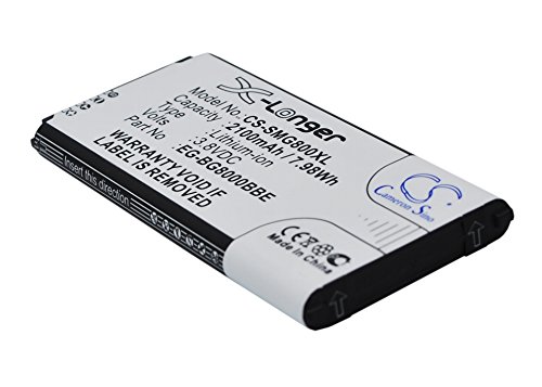 CS SMG800XL Batería 2100mAh Compatible con [Samsung] Galaxy S5 DX, Galaxy S5 Mini, SM G800, SM G800F, SM G800H, SM G800R4, SM G800Y sustituye EB BG800BBE, EB BG800CBE, EG BG800BBE