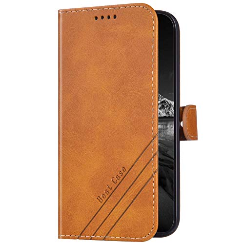 IKASEFU Compatível com Xiaomi Redmi Note 8T Capa de couro PU macio carteira com alça de carteira slo