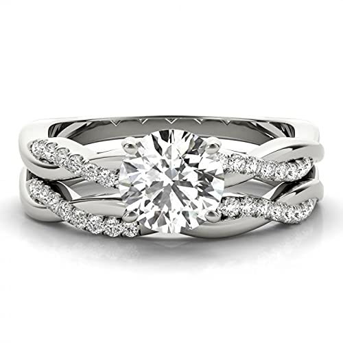 Bridal Set Moissanite/Lab Grown Diamond/Natural Diamond Engagement Rings for women 10K/14K/18K Gold Ring for Women 6 Style Platinum Plated Silver Moissanite Rings