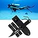 Scuba Diving Knife for Spearfishing, Snorkeling, Hunting, Rescue and Water Sports - Black Tactical Stainless Steel Survival Knife with Leg Straps Sheath, Razor Sharp - Lightweight Diving Equipment