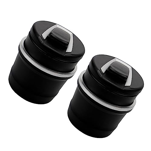 STOBAZA 2Pcs Portable Car Ashtray with Lid Multifunctional Cigarette Ash Tray for Car Home Office Lightweight Design for Smokers Prevents Soot Spillage