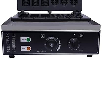 1500W Edelstahl Waffeleisen Elektro Hotdog Waffle Maker Kommerzielle Waffelpfanne Waffelsticks Corn Dogs 6 Grid Commercial Machine Für Bäckereien Familie Restaurants 50-300 ℃ – Bild 8