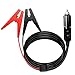PNGKNYOCN Morsetto a coccodrillo per cavo accendisigari, 14 AWG 12 V accendisigari maschio a clip batteria adattatore cavo di prolunga con fusibile 15 A (1,2 m)