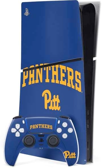 Skinit Decal Gaming Skin Compatible with PS5 Slim Digital Edition Bundle - Officially Licensed University of Pittsburgh Pitt Panthers Design