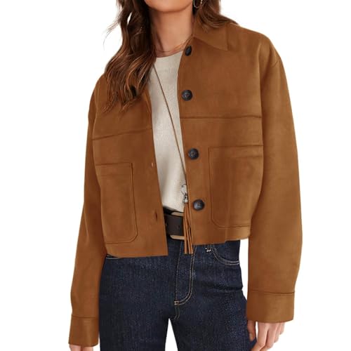 Veste cuir femme blouson court manches longues couleur unie grandes tailles printemps automne