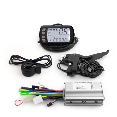 350W 500W 電動スクーター ブラシレスコントローラー LCDディスプレイとサムスロットル再生ブレーキ付き 電動自転車ハブモーター用 (36V350W)