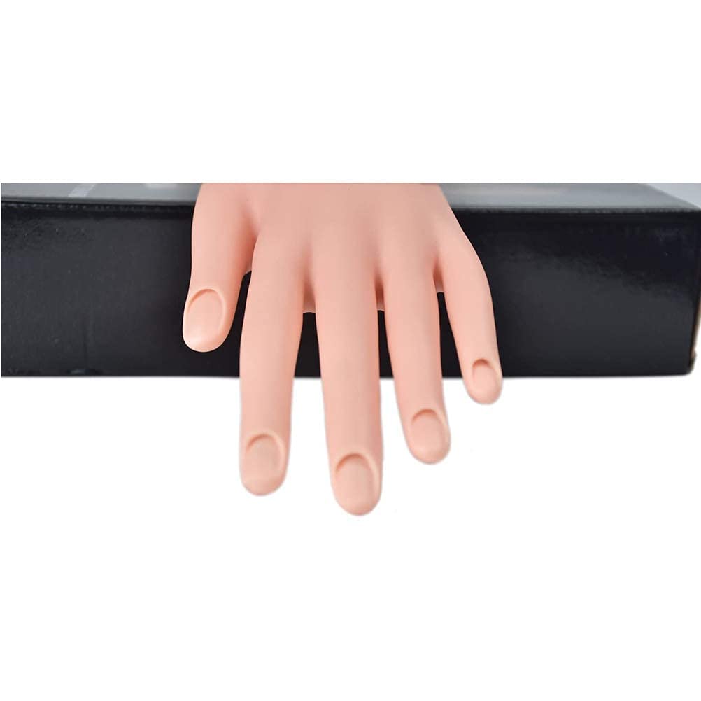 NAILWIND Practice Hand for Acrylic Nails, Fake Nail Hand Practice, Flexible Bendable Mannequin Rubber Hand, Manicure Hands Nails Art Hand Training Hand for Nail Practice 1-Pcs 4