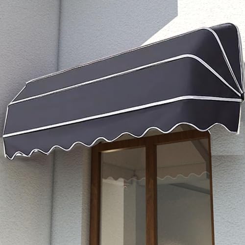 Balcón retráctil ajustable, resistente a los rayos UV e impermeable, con manivela de mano y soporte de abrazadera, aluminio, ideal para patios y balcones