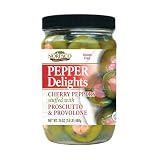 Norpaco Pepper Delights – Cherry Peppers Stuffed with Prosciutto & Aged Provolone Cheese, 24 oz (1.5 lb) | Gourmet Italian-Style Antipasto | Gluten Free