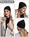 choshion 100% Cotton Beanie Hat, Cuffless Beanies Warm Knit Winter Skull Cap, Unisex Soft Fisherman Hats for Women Men