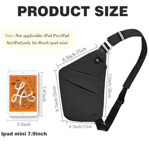 Fibrdoo Anti Theft Crossbody Bag for Women Men, Travel Purse Anti Theft Crossbody Sling Bag Shoulder Bag for Casual3