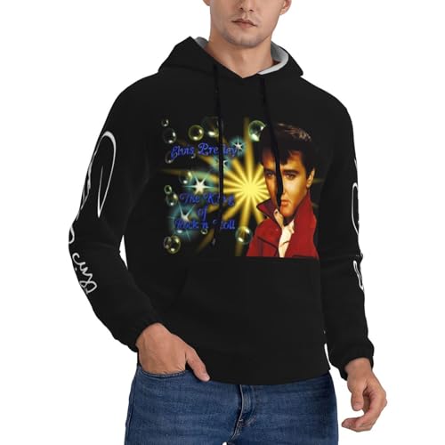 VDUCK Elvis chanteuse Presley Rock Sweat à Capuche pour Homme Pull à Capuche décontracté à Manches Longues avec Cordon de Serrage Hipster avec Poches, - Les Beatles, Paul McCartney, John Lennon, RIngo Starr, George Harrison VDUCK Elvis chanteuse Presley Rock Sweat à Capuche pour Homme Pull à Capuche décontracté à Manches Longues avec Cordon de Serrage Hipster avec Poches,