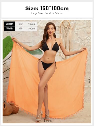 Image of QIANXIZHAN Women's Swimsuit Cover Up,Beach Sarong Wrap Bottom Coverup