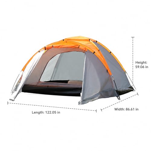 Carpa túnel para camping 3-4 personas impermeable 310x220x150cm miniatura 3