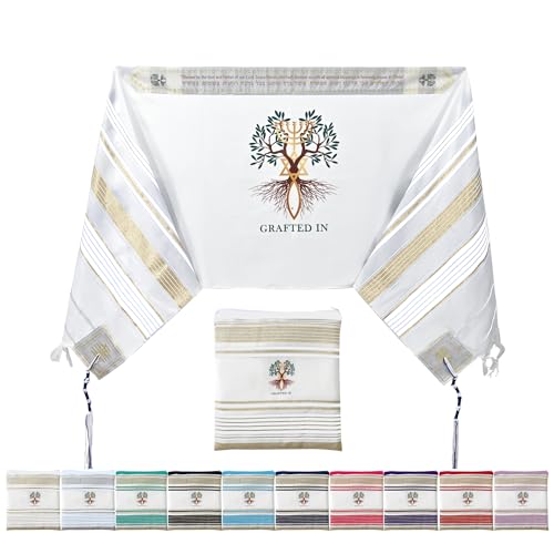 Tallit chal de oración para regalo de bautismo o bodas mesiánicas