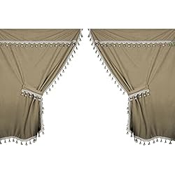 Persianas Centro Lam98631var-306948 - Kit Completo de Cortinas para camión lampa: Cortinas de Vidrio, persianas Centra Color Beige