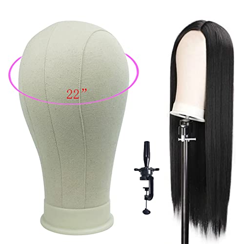 BLTYXT 55,9 cm langer Mannequin-Kopf aus Kork für Perücke, Styling-Übungskopf, Modellkopf mit kostenloser Klemme (baibubao) Cover