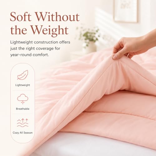 Image of weigelia Pink Twin Comforter Set with Sheets - 5 Pieces Bed in a Bag Twin
