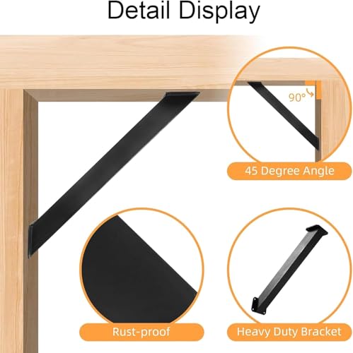 Kit de 12 soportes angulares de 45 grados para vigas, soporte resistente para estructuras de madera, ideal para pérgolas, cenadores y casas de árbol miniatura 3