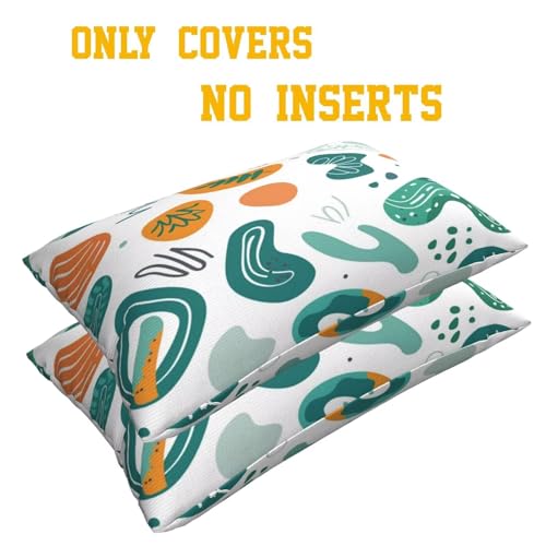 Lot de 2 housse coussin 50x80 cm géométrique rectangulaire pour canapé salon