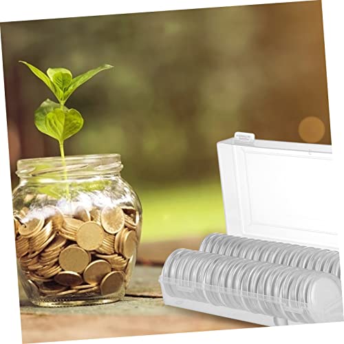 40 cápsulas protectoras para monedas con caja organizadora miniatura 7