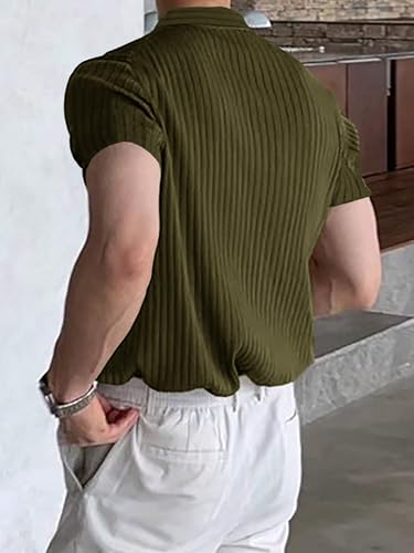 Image of Noble Monk Relax Fit |Textured| Lycra | Polo Neck T-Shirt