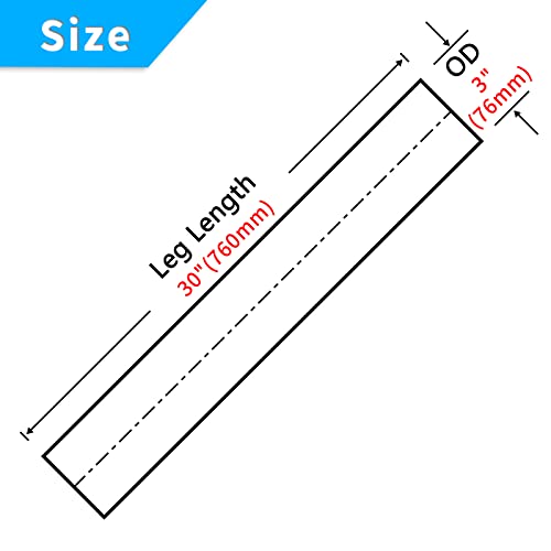 Image of 3 Inch Straight DIY Custom Mandrel Exhaust Pipe Tube Pipe, 30 Inch Length, 3'' OD Mandrel Straight Pipe, T304 Stainless Steel, Universal Fitment - 1PC