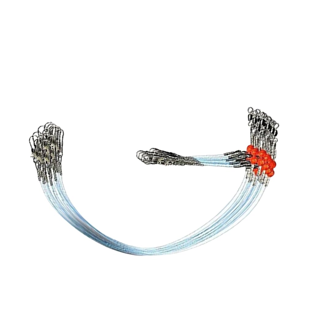 TIANQUXNGI 6Pcs Fishing Fishing Wire Leader Line with Swivels Nylon Wire Leader for Hooks Saltwater Fishing Tackle