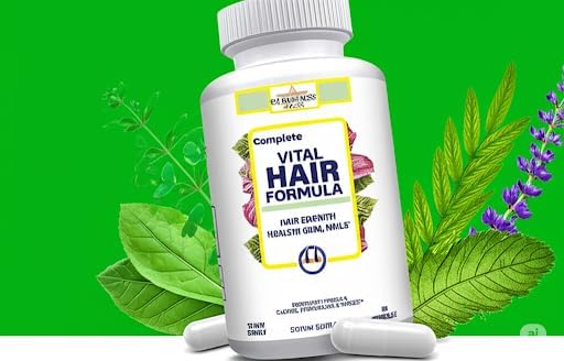 Miniatura 4 de Fórmula para el cabello #1 Vitaminas saludables para hombres y mujeres  Nutrientes necesarios para el crecimiento del cabello, mantener una piel y