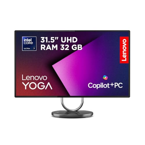 Lenovo Yoga All in One PC | 31.5' UHD Display | Intel Core Ultra 7 258V | 32GB RAM | 1TB SSD | NVIDIA GeForce...