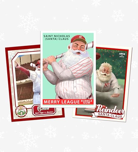 Cadeau de baseball de Noël original avec le coffret de cartes Santa