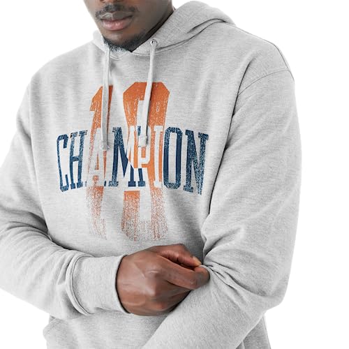 Champion Sweat à capuche Powerblend Oxford Grey pour homme en taille Medium