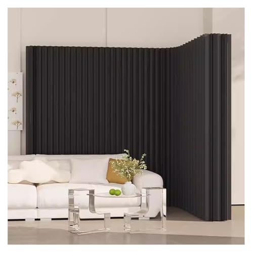Biombos Separador De Ambientes Negro Plegable, Partición De Privacidad Independiente para Dormitorio, Sala De Estar, Dormitorio, Ligero Y Ahorra Espacio(6.56-9.84x6.56 ft)