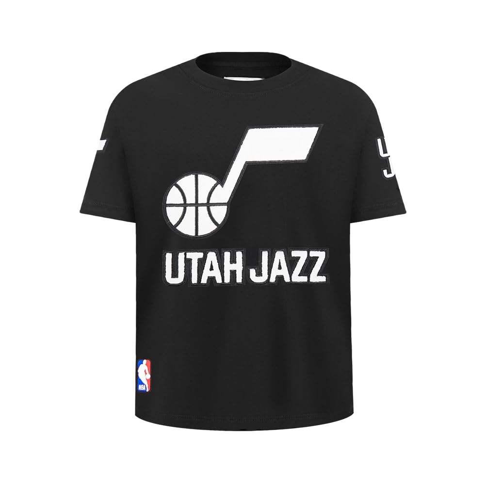 Pro Standard Big Boys NBA Classic Chenille Cotton Short Sleeve Tee, Black, M — image 1