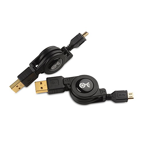 Cable Matters 2-Pack Retractable Micro Usb Cable - 2.5 Feet #TOP5
