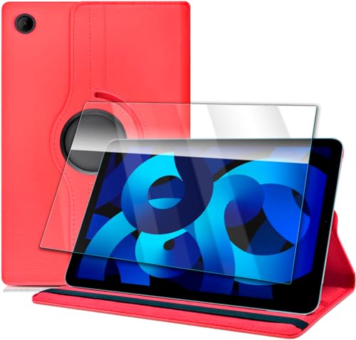 KIT Capa Giratória Azul + Película De Vidro compatível com iPad Air 2022 (Tela 10.9