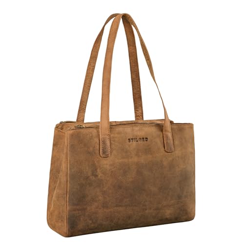 Sacoche bandoulière pour le travail et le shopping grand sac cabas femme marron