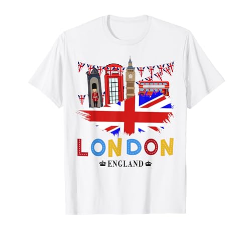 Recuerdos de Londres idea para niños y recuerdos británicos en inglés Camiseta