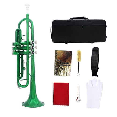 Trompette en si bémol laiton vert instrument musique étude pour élève