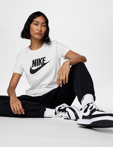 Nike DX7906-100 W NSW tee ESSNTL ICN FTRA T-Shirt Mujer White/Black Tamaño S