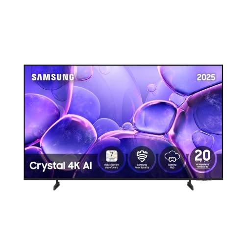 Samsung TV 55 Pulgadas Crystal UHD U8075F 4K Smart TV, Colores increíbles con Crystal Processor 4K, Escucha Todos los Altavoces con Q-Symphony, Datos protegidos Knox Security y Gaming Hub