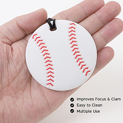 Image of Sports Ball Series Baby Teething Toys,Food Grade Silicone Chew Teether for 3 Months+ Infant Boy and Girl,Toddler Sensory Chewing Teether,BPA Free (Baseball)
