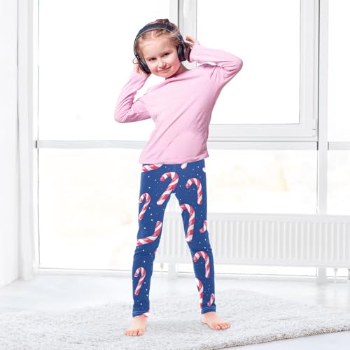 ZZKKO Girls Leggings Candy Cane Toddler Girls Clothes Leggings for Girls Toddler Girls Leggings 3-4T4