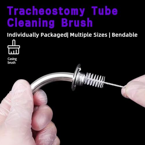 tracheostomy cleaning brushes 10pcs bendable trach tube brush nylon bristle pipe tube cleaning brush for tracheostomy supplies 05in