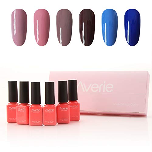 Averie Gel Nail Polish Soak Off Art Manicure Gift box set of 6 color