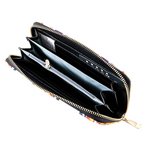 Printed Fleece Wrapped Women's Wallet, Zippered2