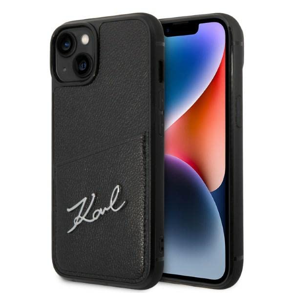 KARL LAGERFELD KLHCP14MCSSK Coque Rigide pour iPhone 14 Plus 6,7" Noir Signa