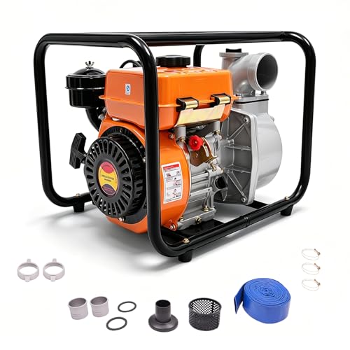 3-inch 4-Stroke Diesel Water Pump 196CC 176 GPM 85ft Lift