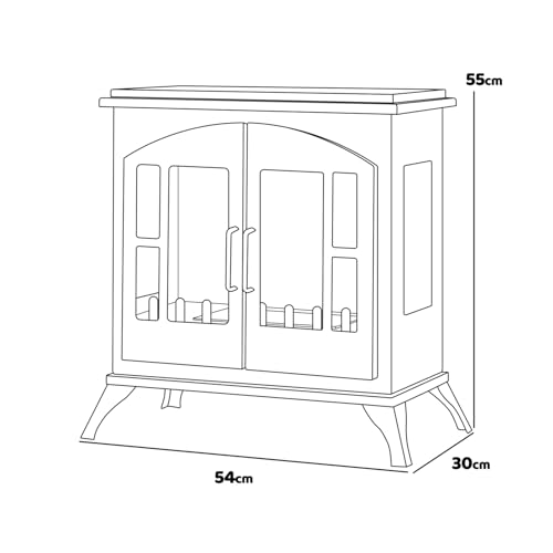 Iside Vrijstaande bio-ethanol haard in vintage-stijl, 54 x 30 x 55 cm - Afbeelding 6